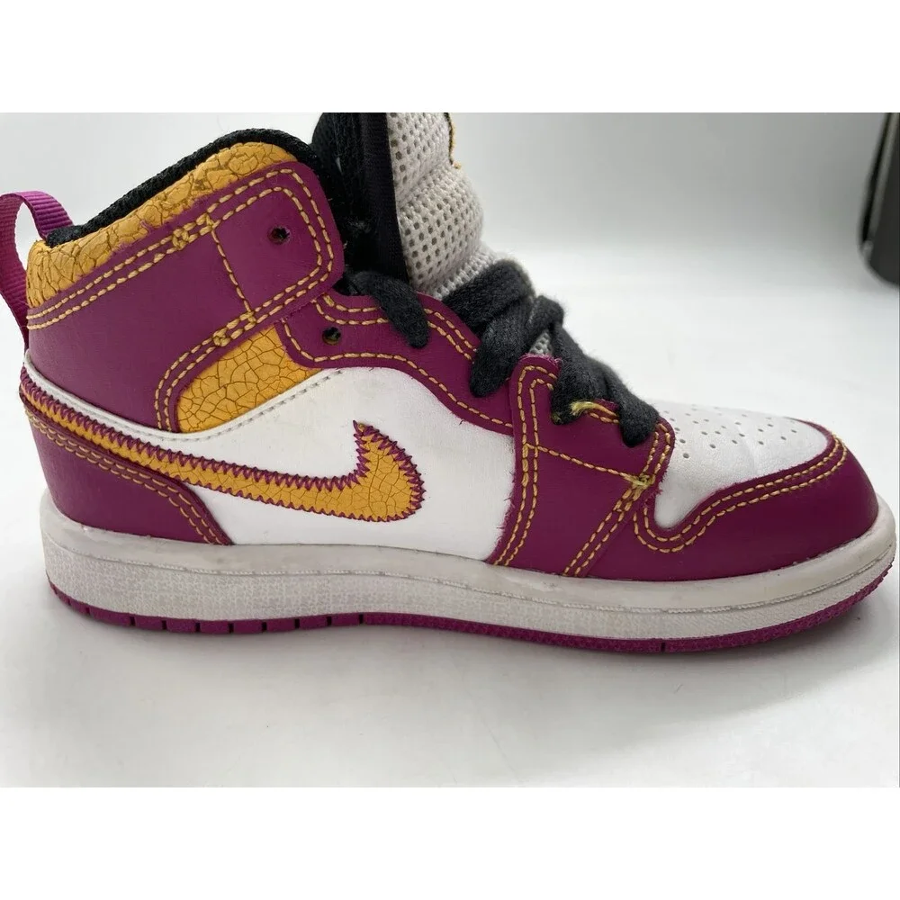 Nike Air Jordan 1 Mid PS Dia de Muertos DC0499-100 White Cactus Flower Gold 11C